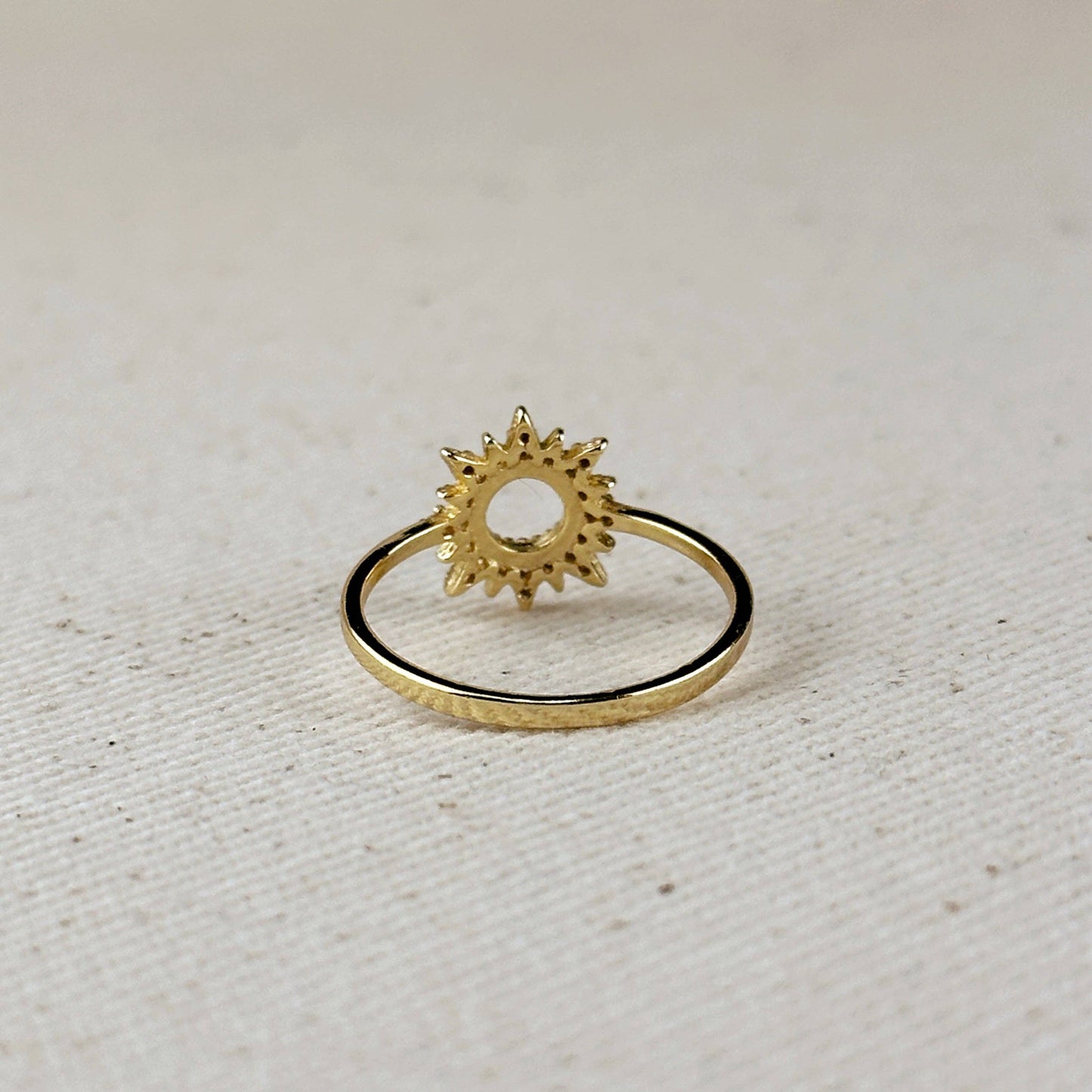 18k Gold Filled Round Sun Ring