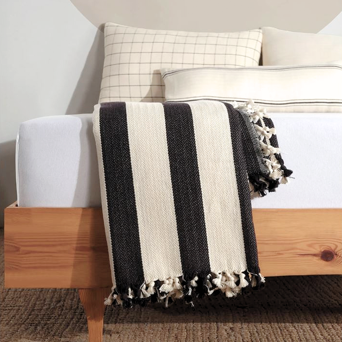 Minimalist 100% Organic Cotton Throw Blankets & Bedspreads