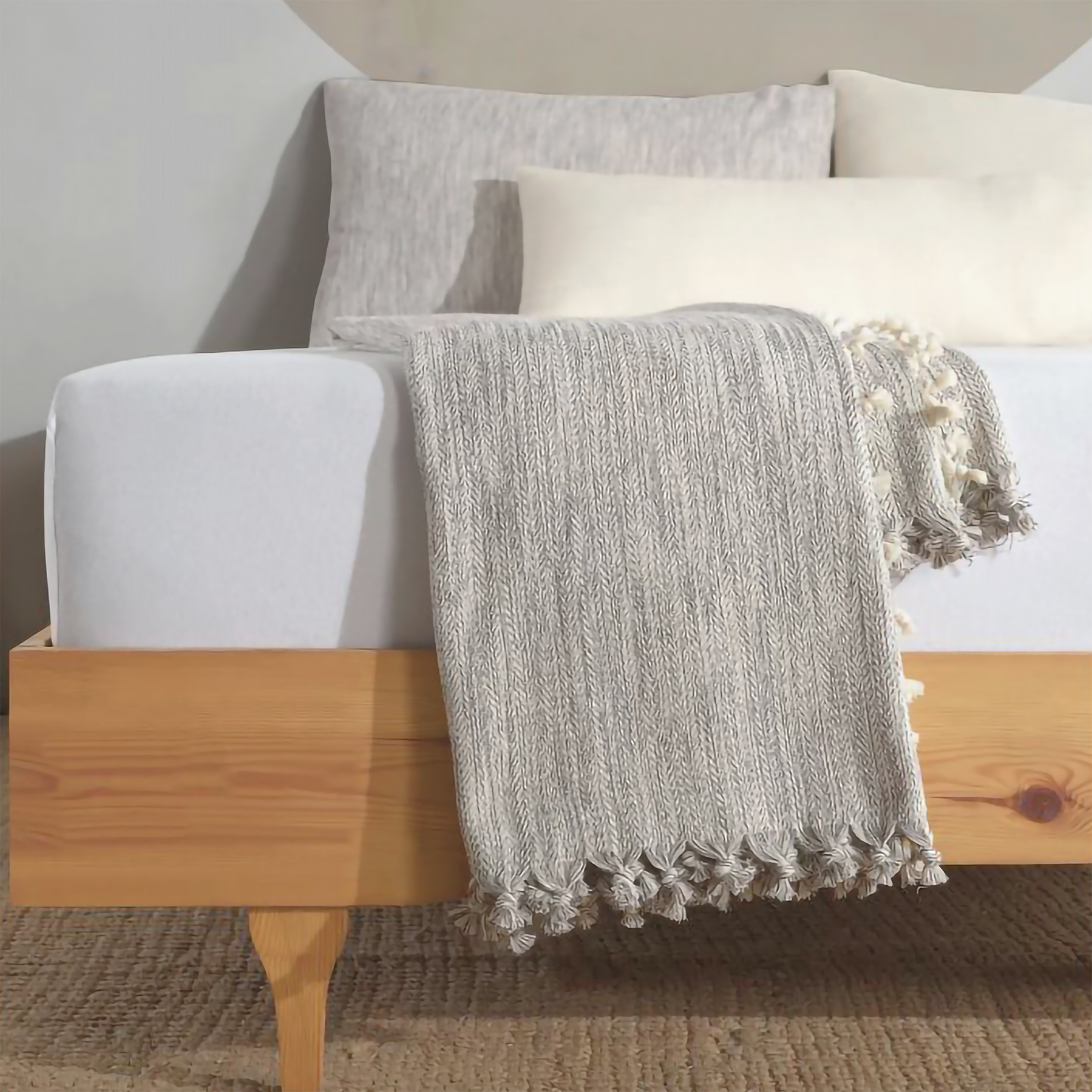 Minimalist 100% Organic Cotton Throw Blankets & Bedspreads