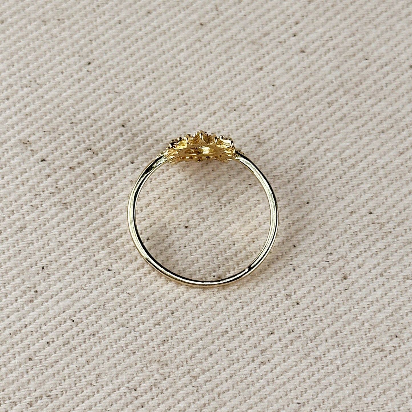 18k Gold Filled Round Sun Ring