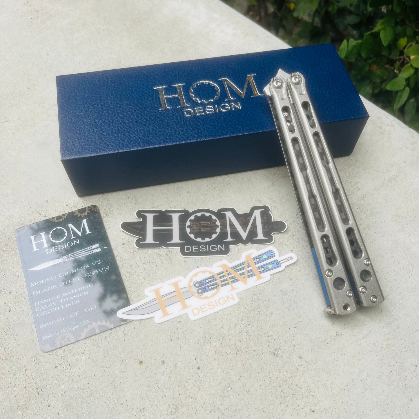 Chimera V2 Stonewashed - Carbon Fiber/Blue G10