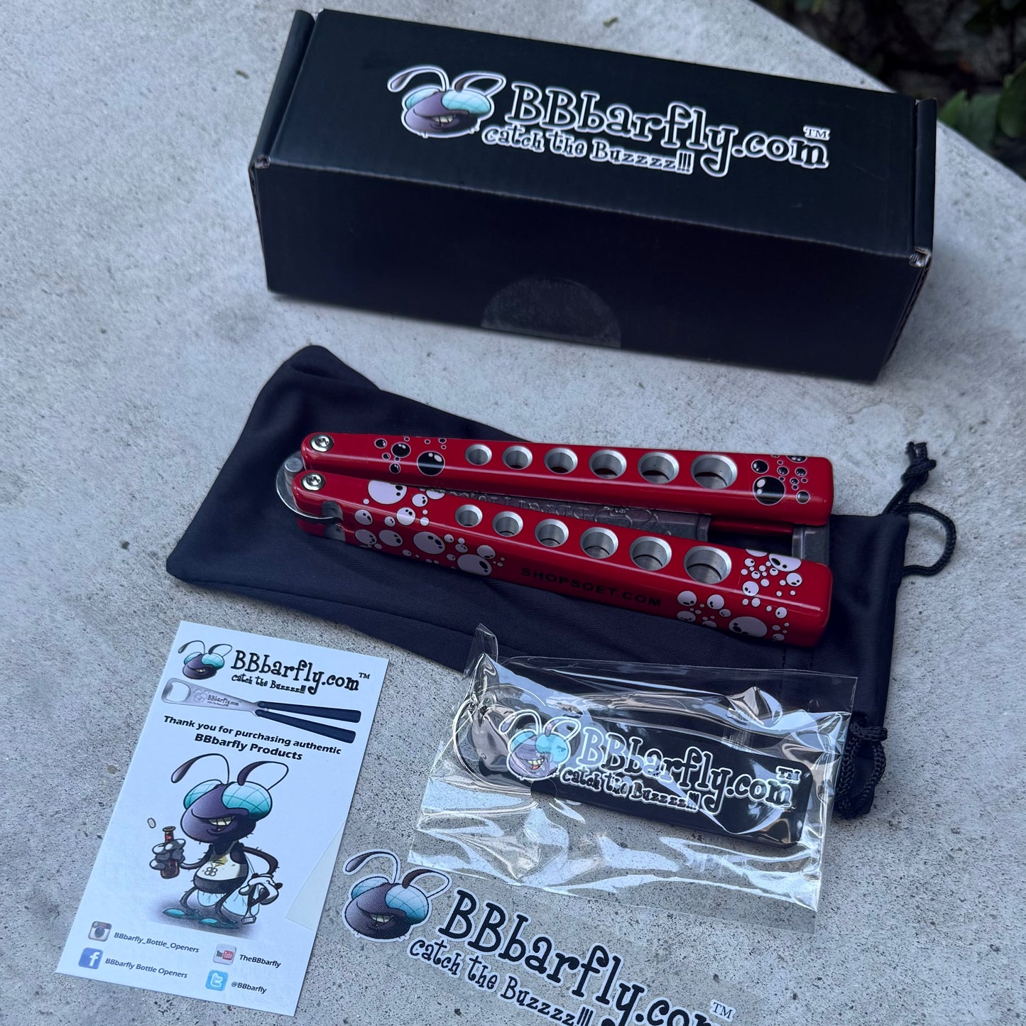 BBbarfly OG2 - Soda Pop Balisong Bottle Opener