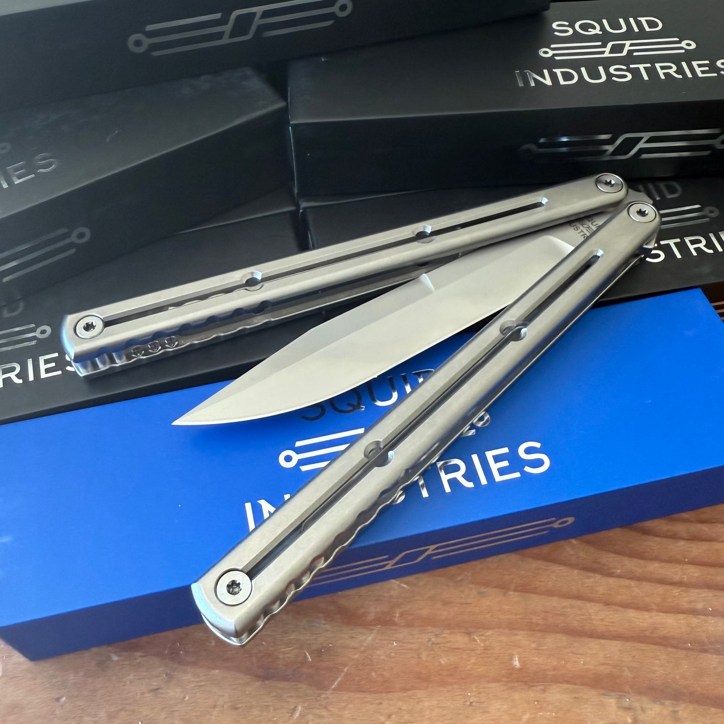Squid Industries Zirblast Titanium Krake Raken Weehawk silver