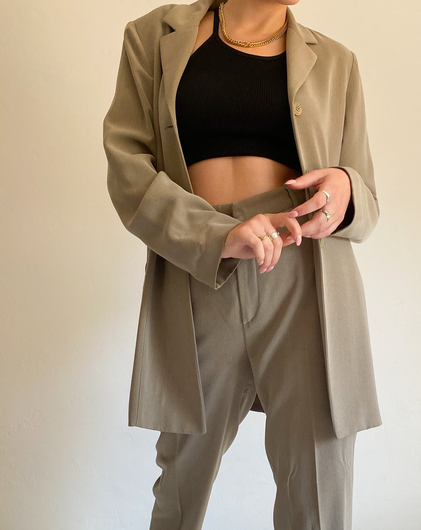 ECRU Taupe Suit Set