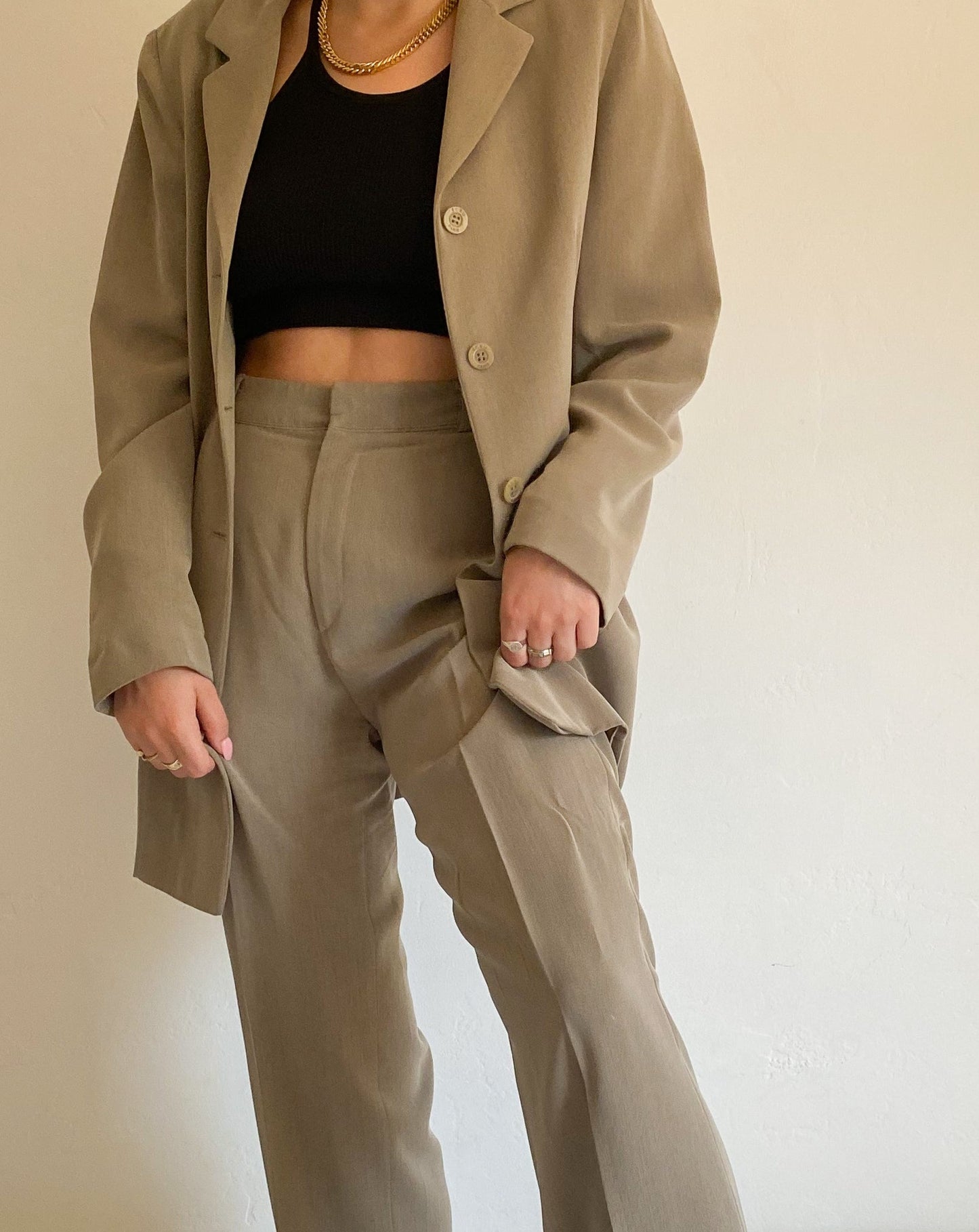 ECRU Taupe Suit Set
