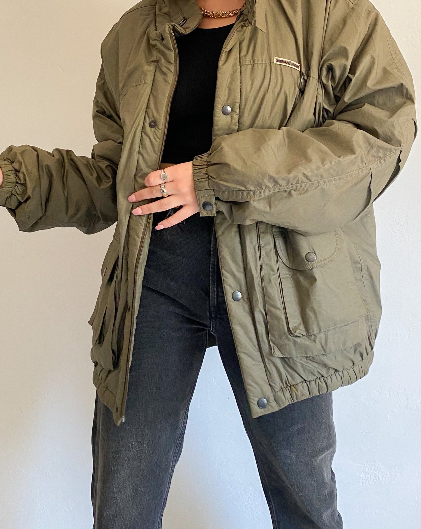 Rare Pan Am Army Green Puffer Jacket