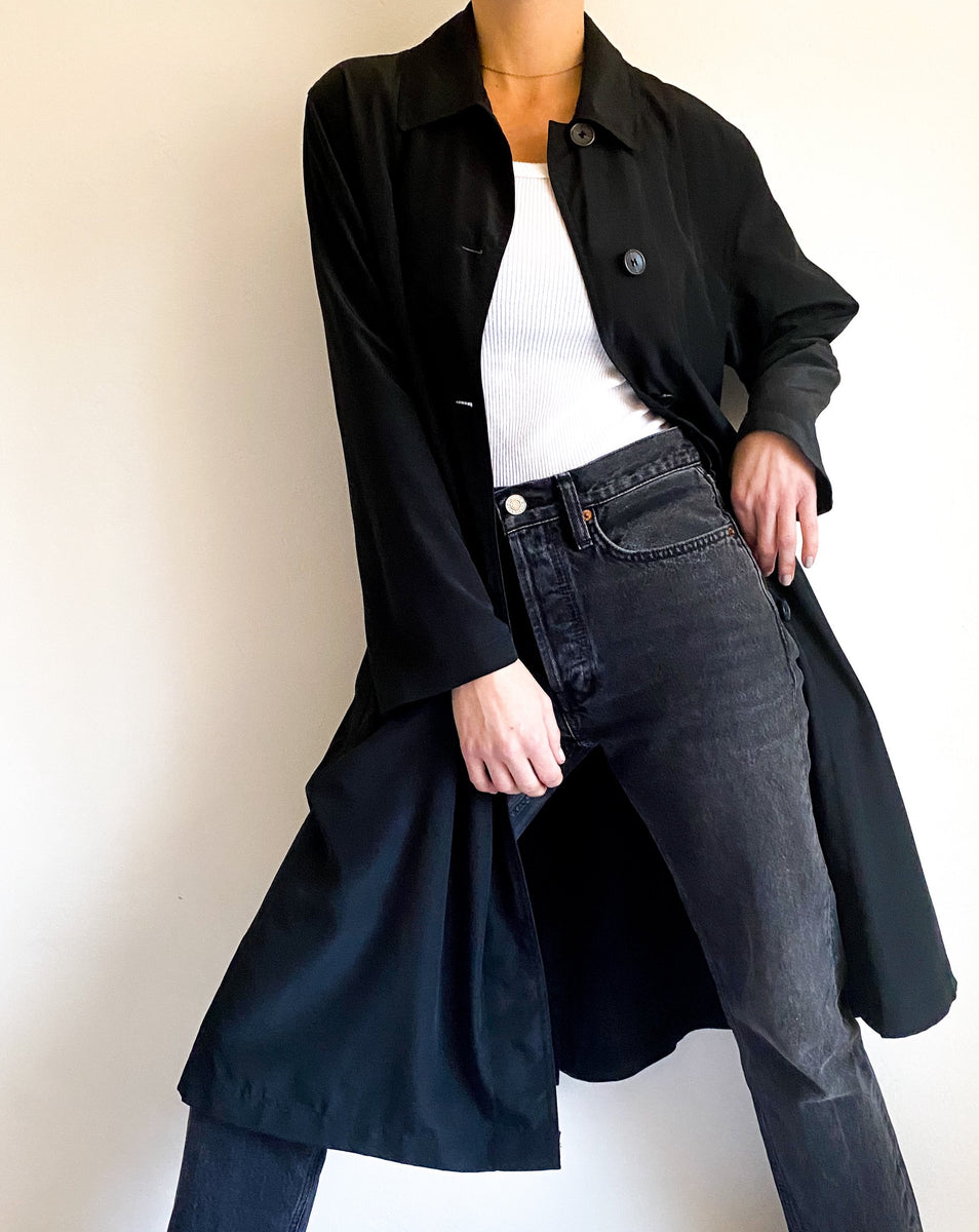 Vintage Hilary Radley Black Trench Coat