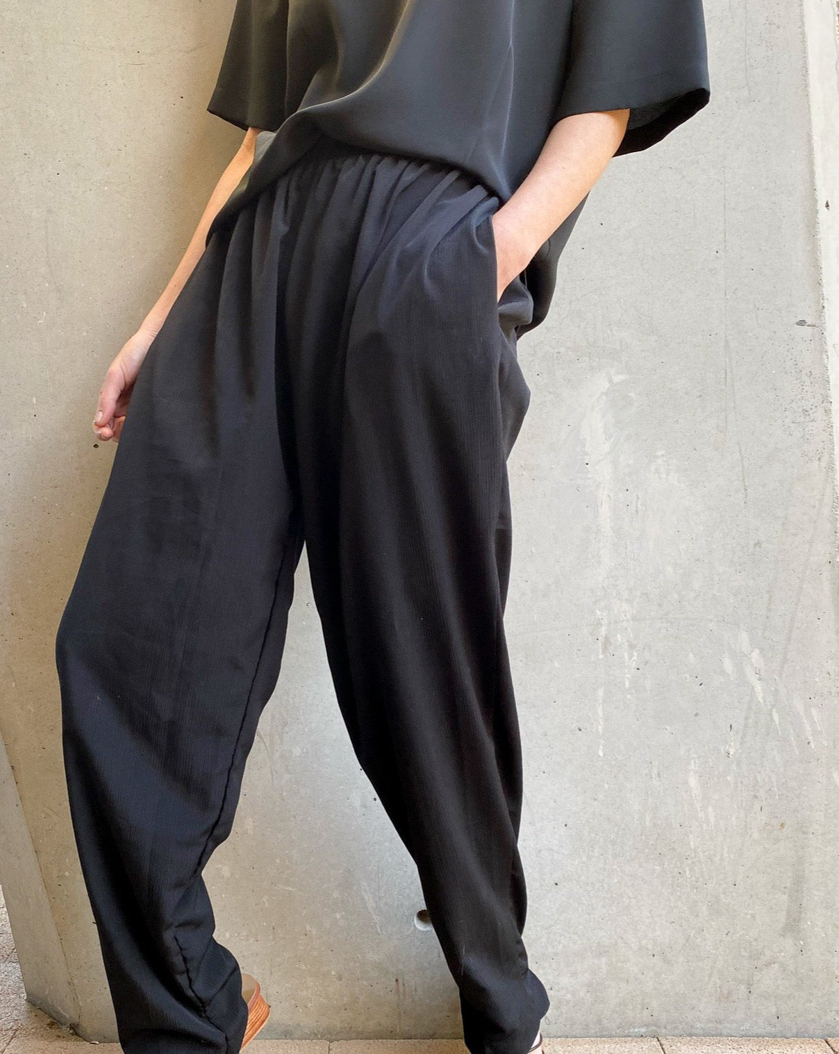 Vintage Black Relaxed Trouser