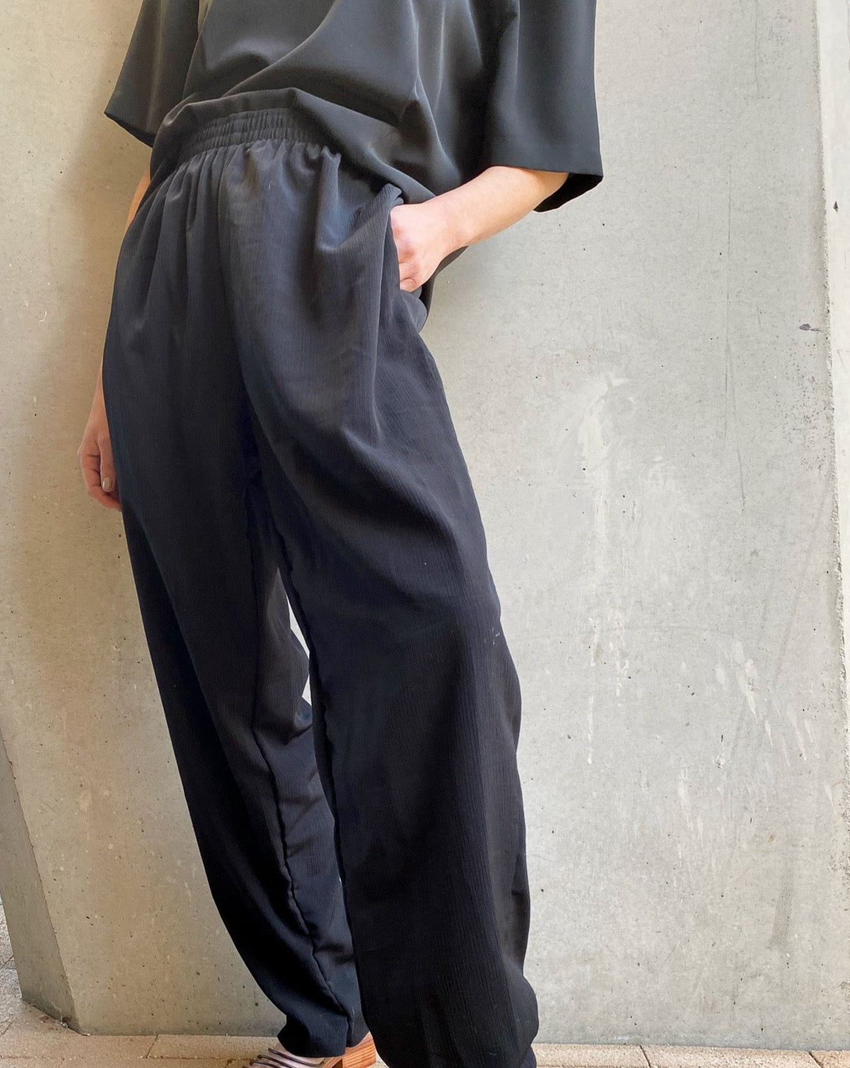 Vintage Black Relaxed Trouser