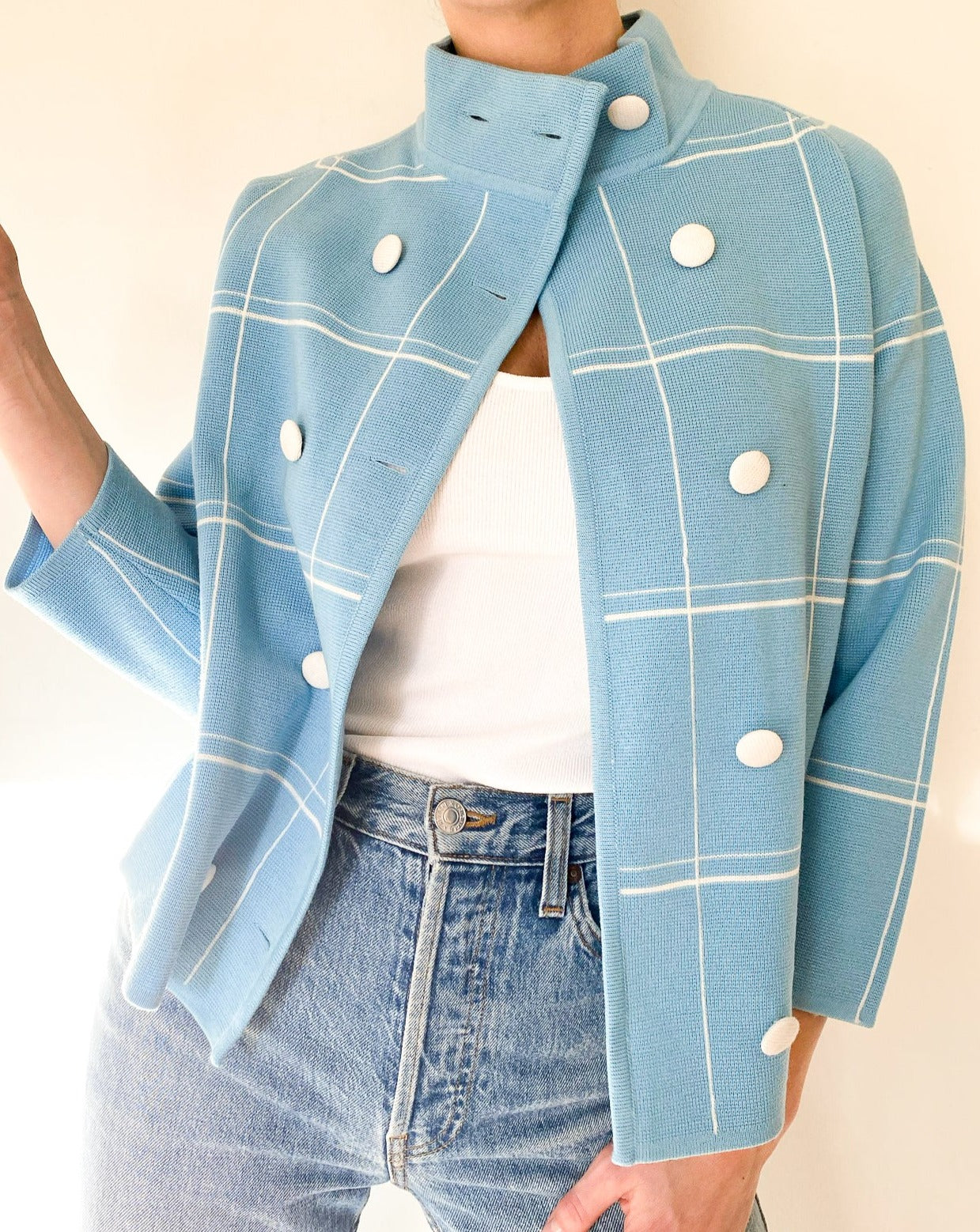 Vintage Pale Blue Mod 60s Jacket