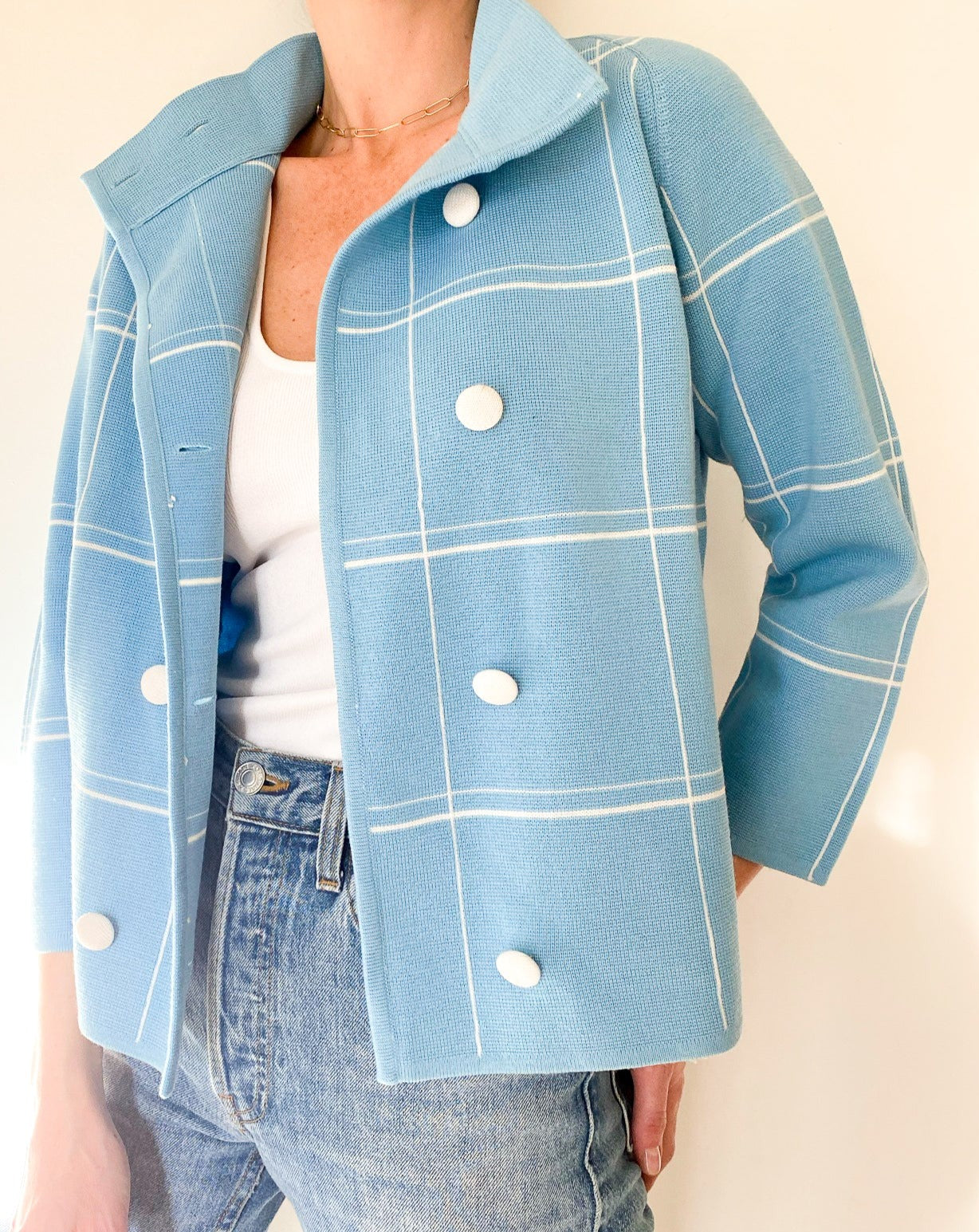 Vintage Pale Blue Mod 60s Jacket