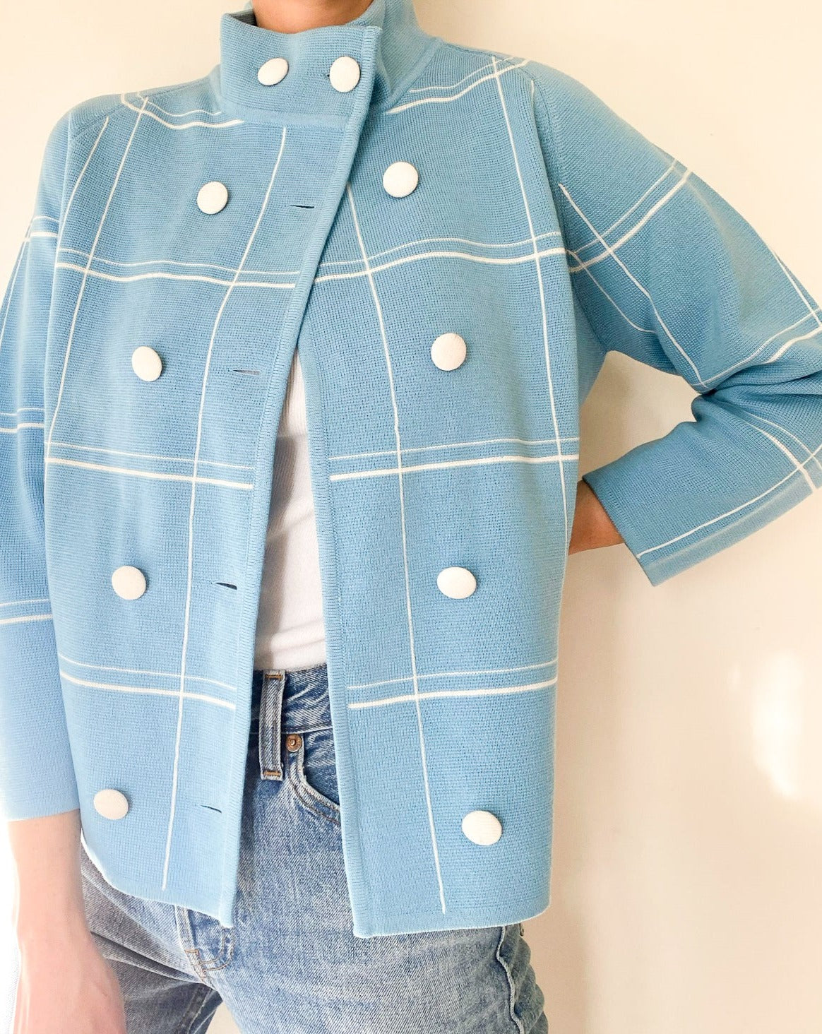Vintage Pale Blue Mod 60s Jacket