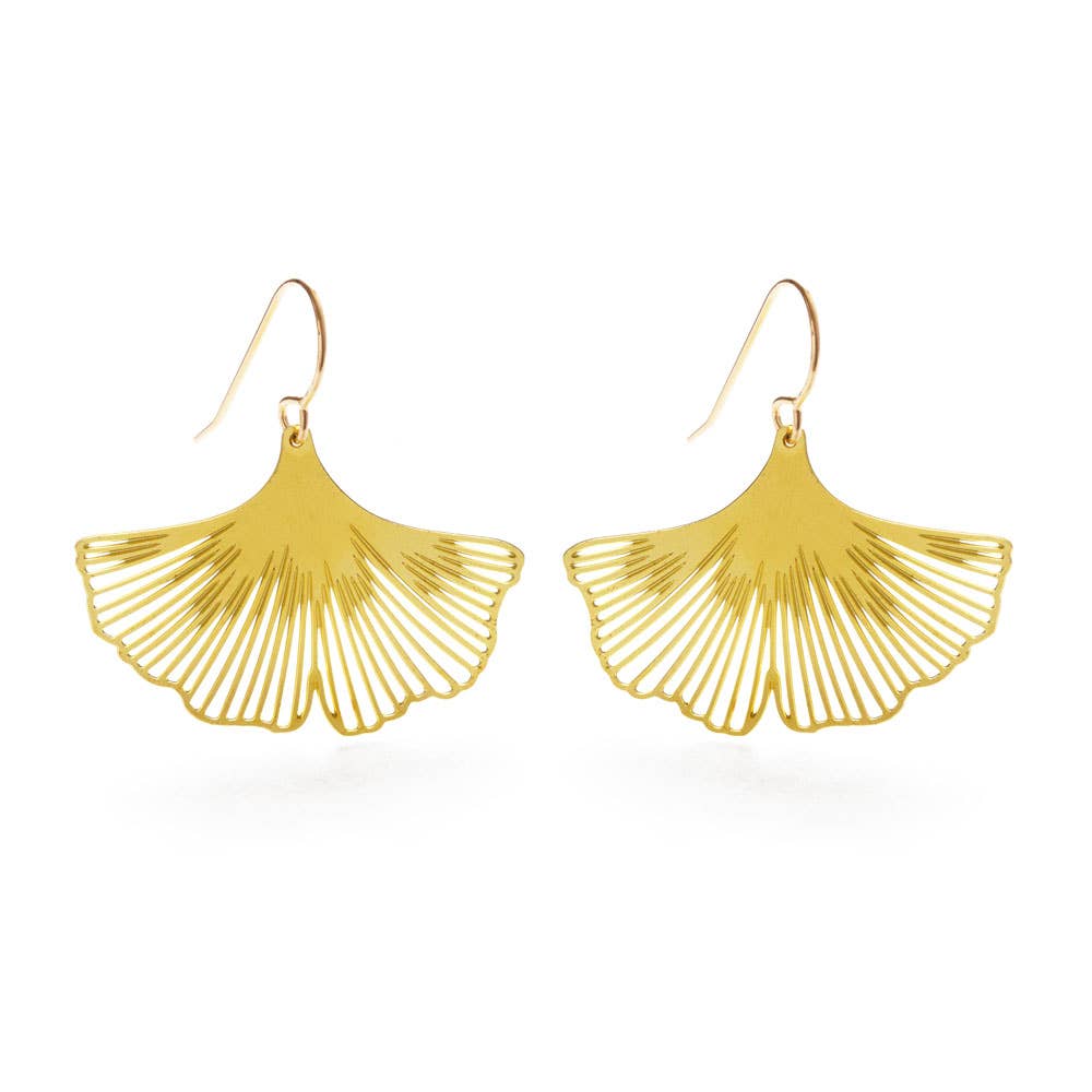 Ginkgo Leaf Earrings