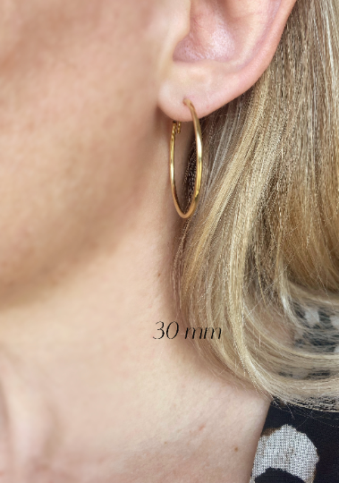 18k Gold Filled Endless Hoop Earrings Gold Hoops