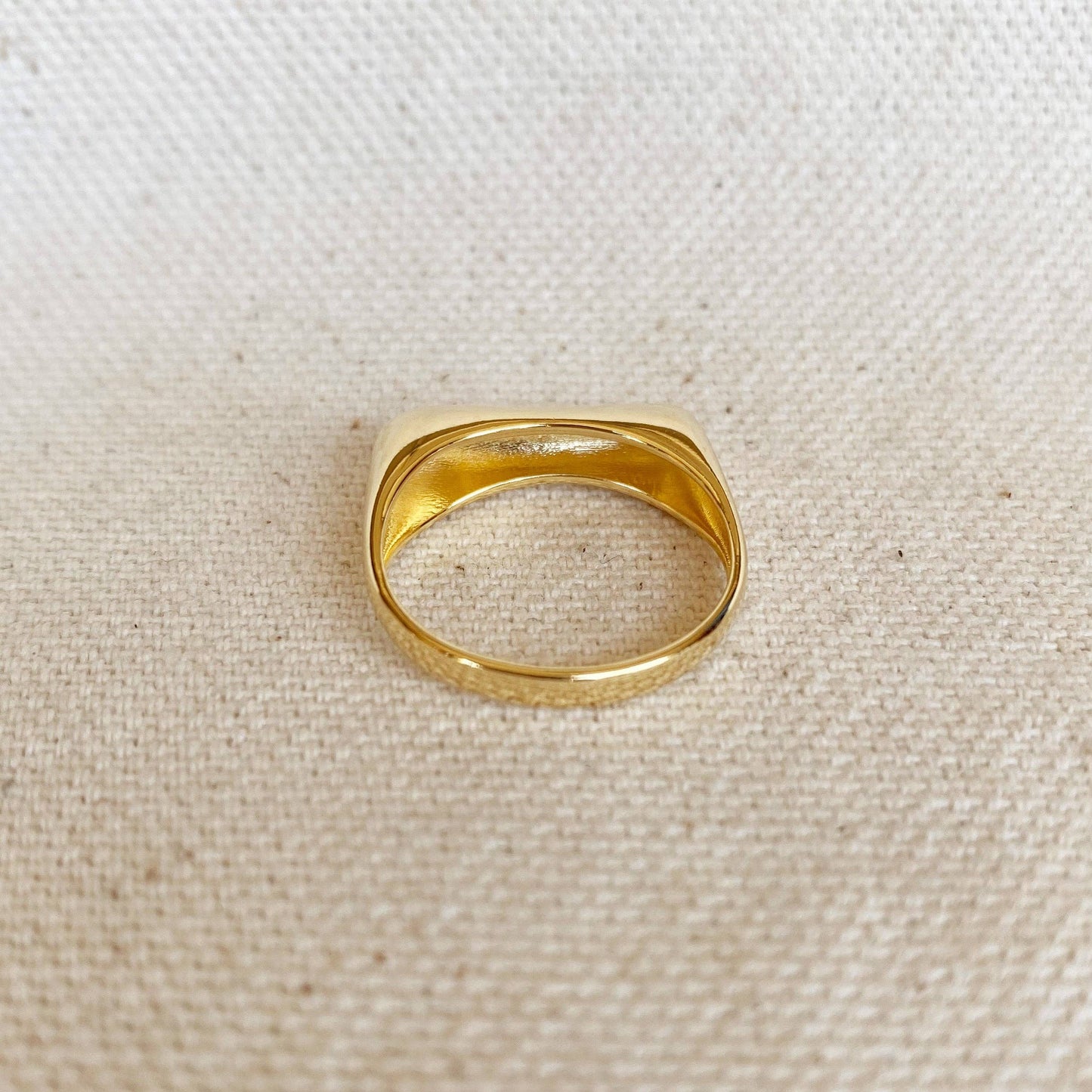 18k Gold Filled Bubble Flat Top Stackable Ring: 6