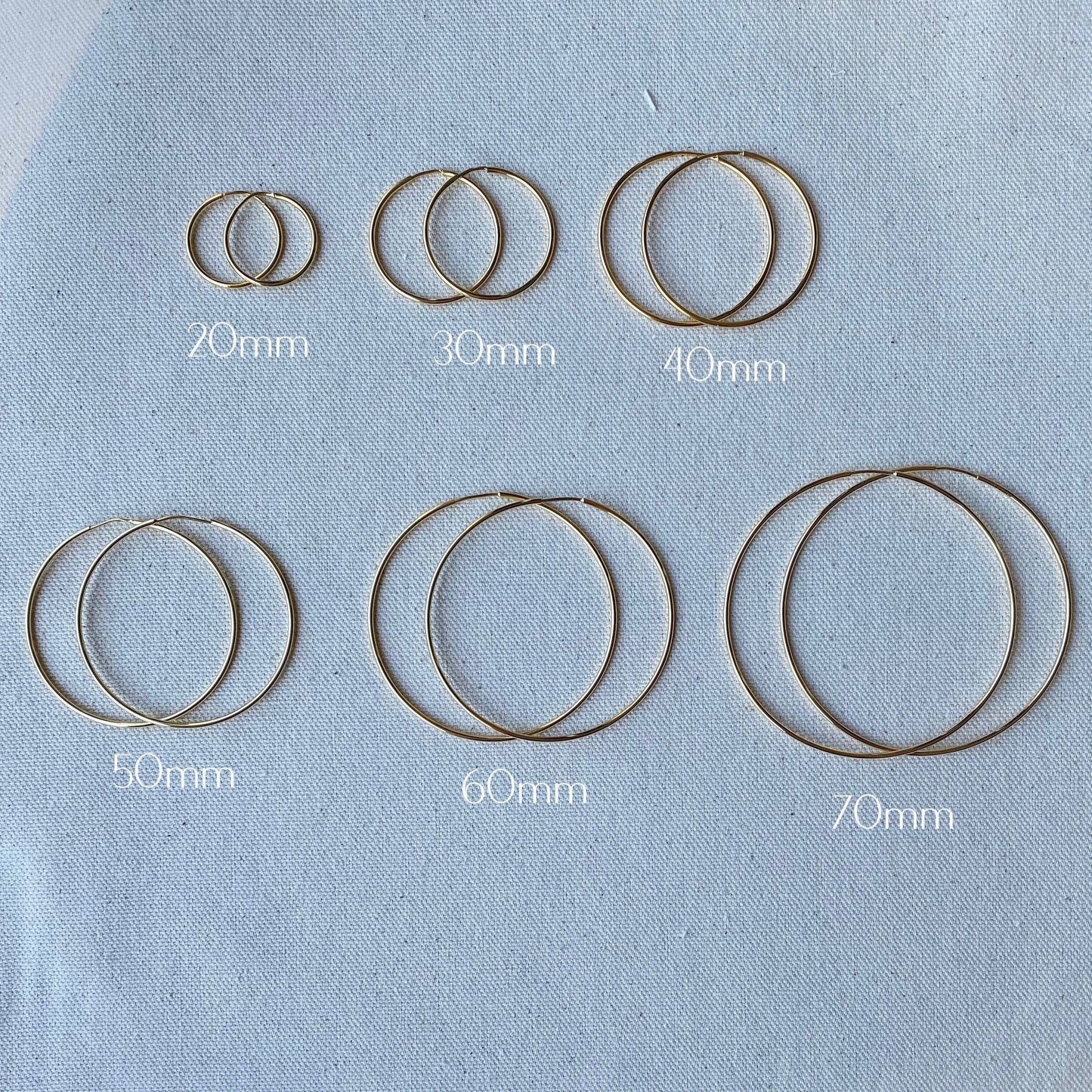 18k Gold Filled Endless Hoop Earrings Gold Hoops
