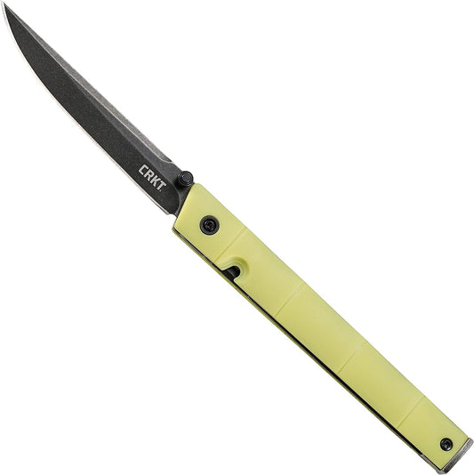 CRKT CEO Bamboo Liner Lock Knife GRN (3.1" Black Stonewash)