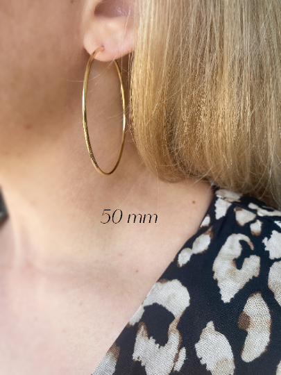 18k Gold Filled Endless Hoop Earrings Gold Hoops