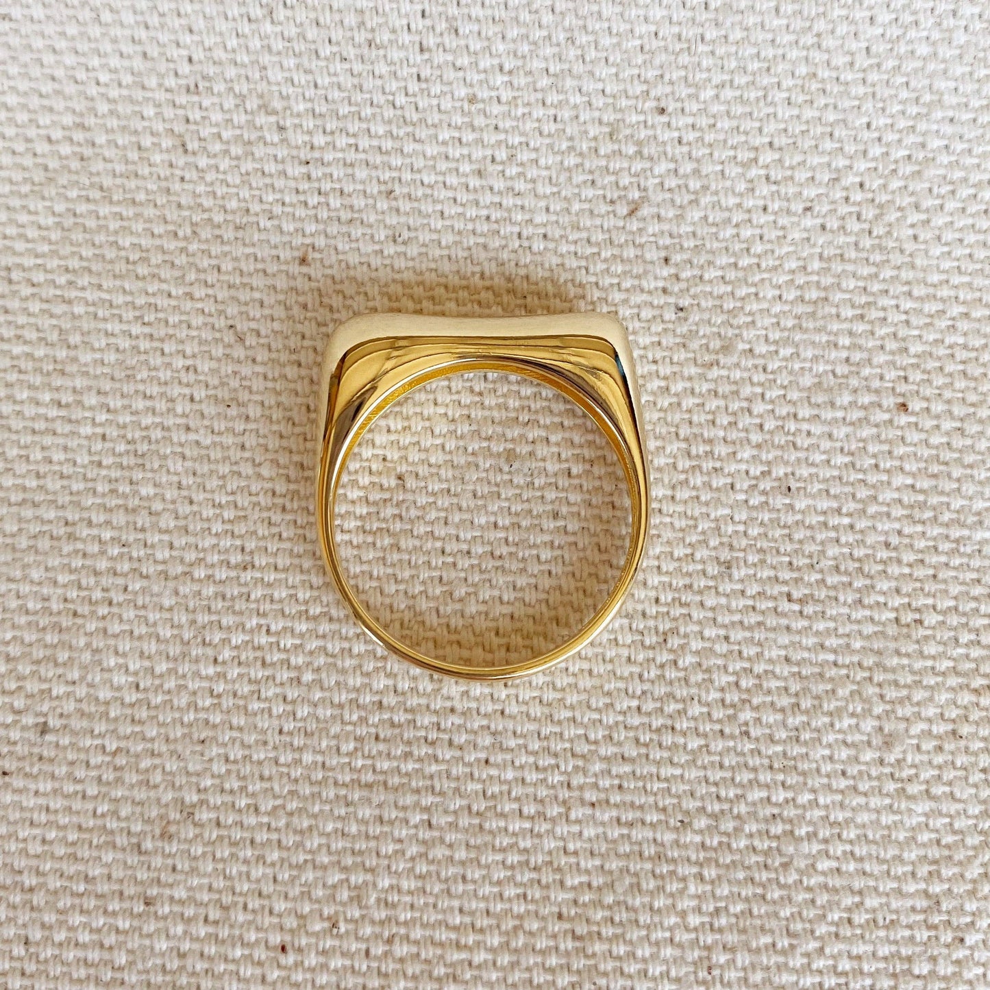 18k Gold Filled Bubble Flat Top Stackable Ring: 6