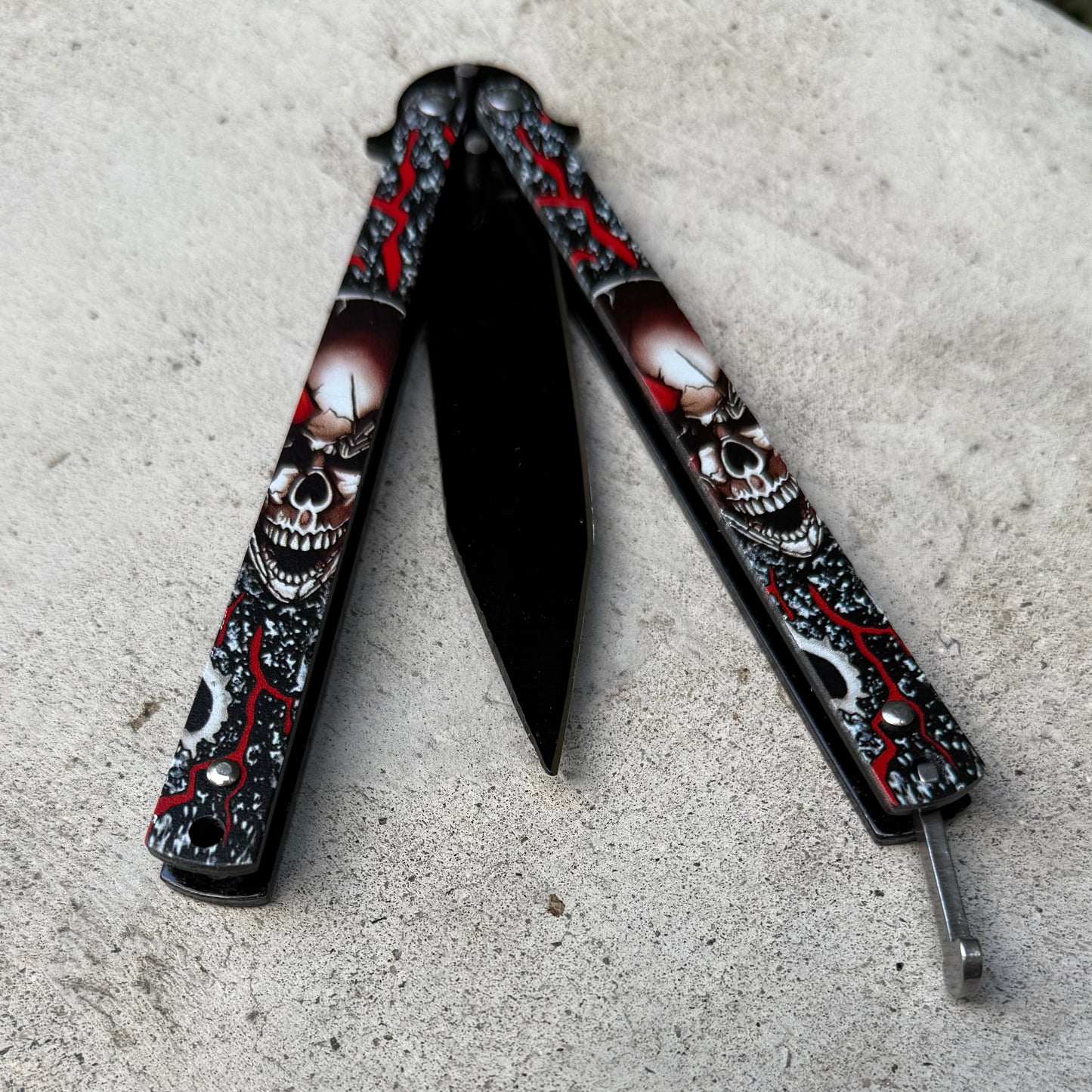 Lava Flow Skull Balisong