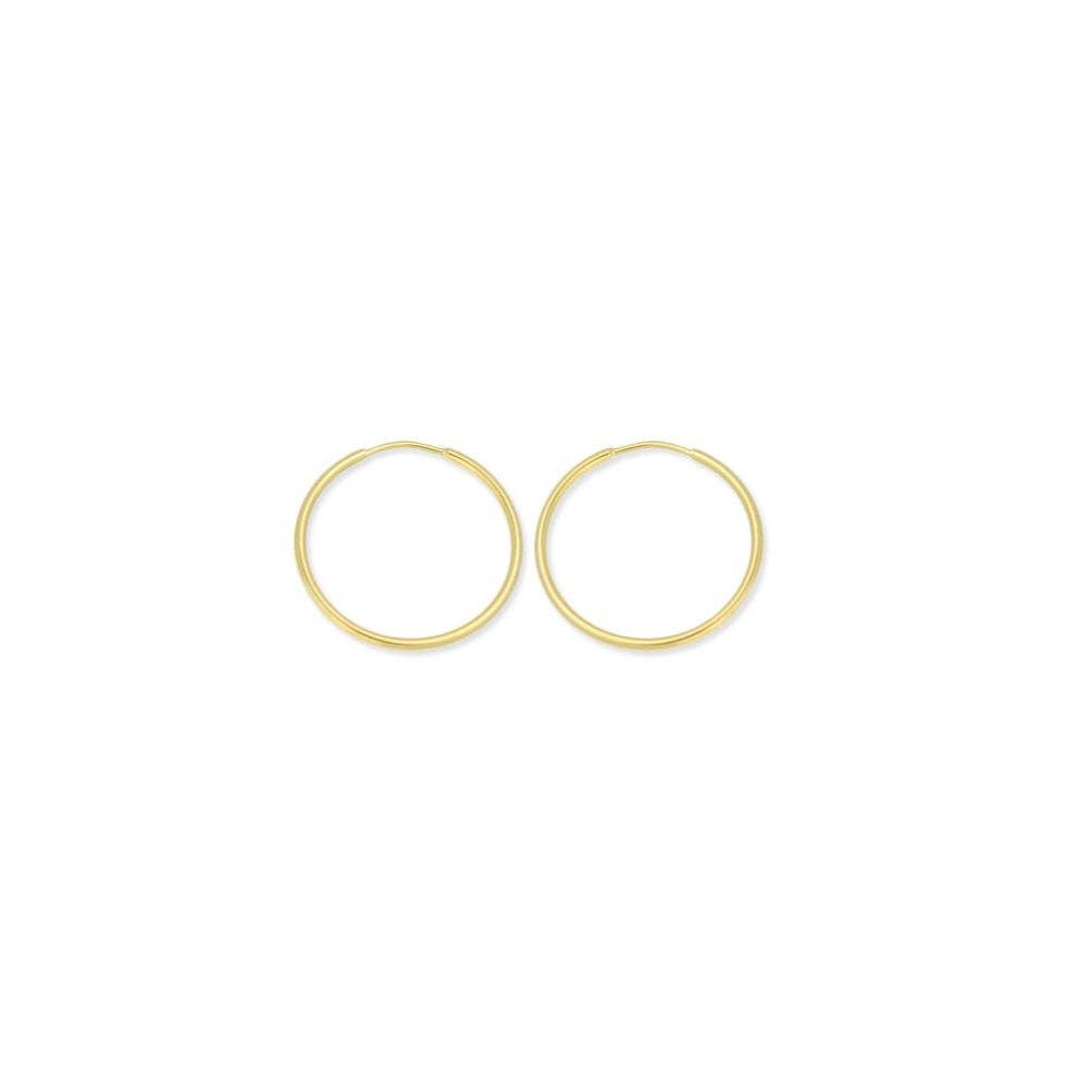 18k Gold Filled Endless Hoop Earrings Gold Hoops
