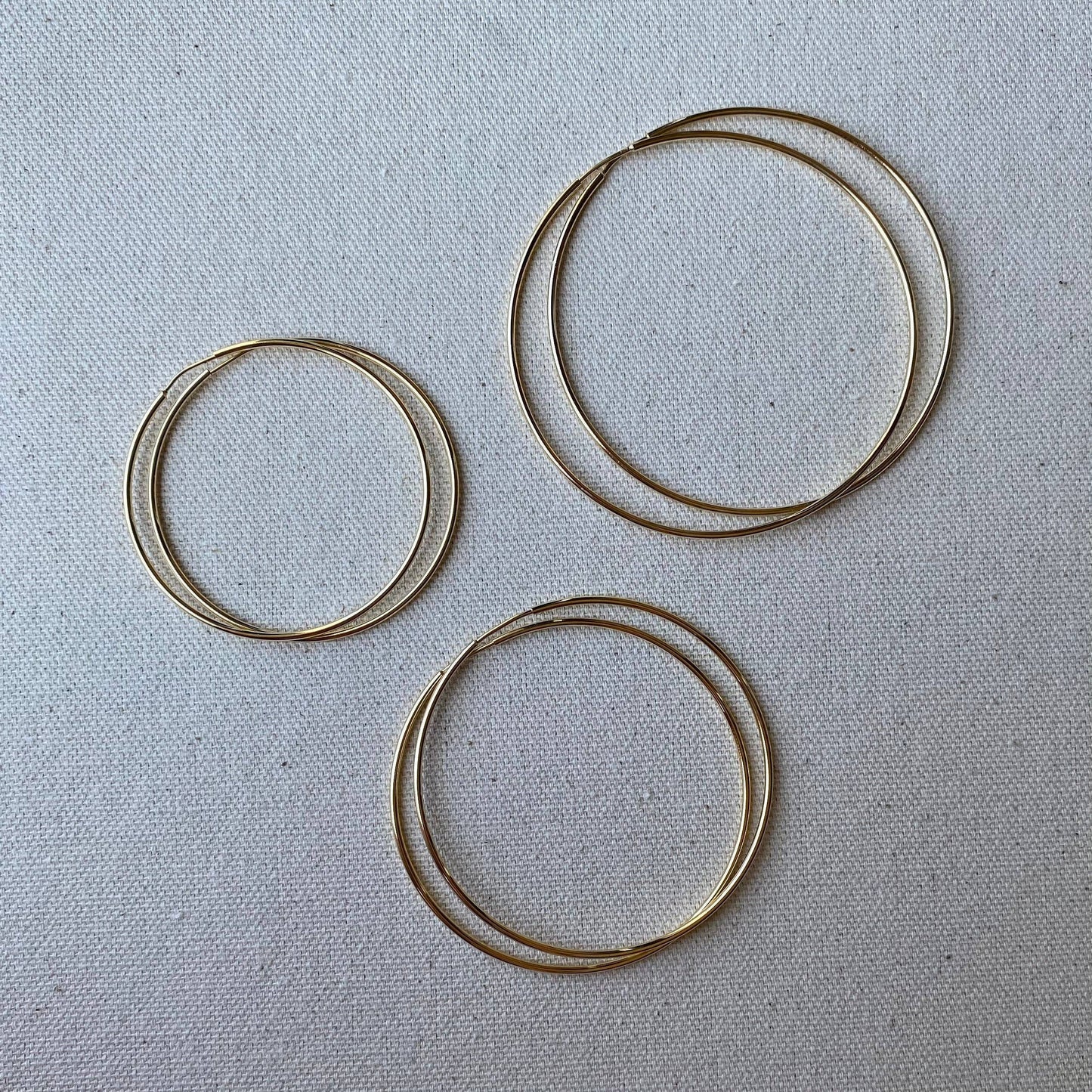 18k Gold Filled Endless Hoop Earrings Gold Hoops