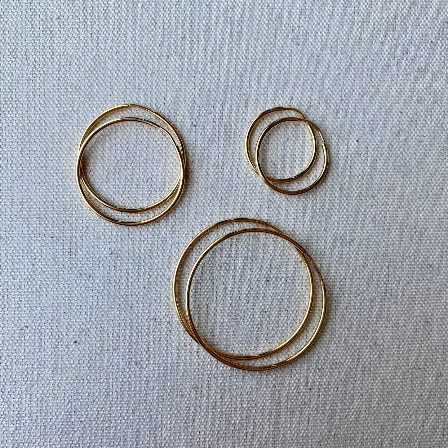 18k Gold Filled Endless Hoop Earrings Gold Hoops