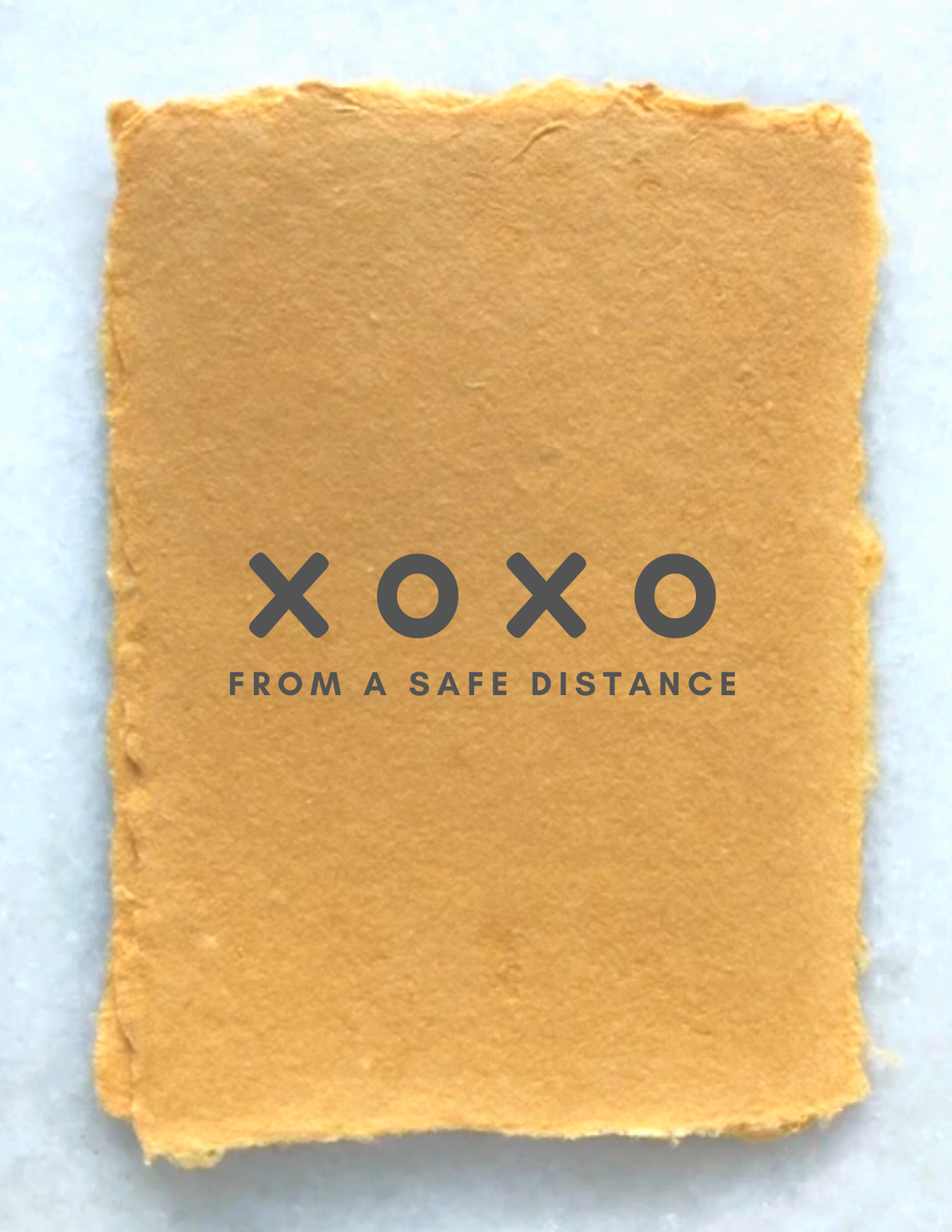XOXO From A Safe Distance Card