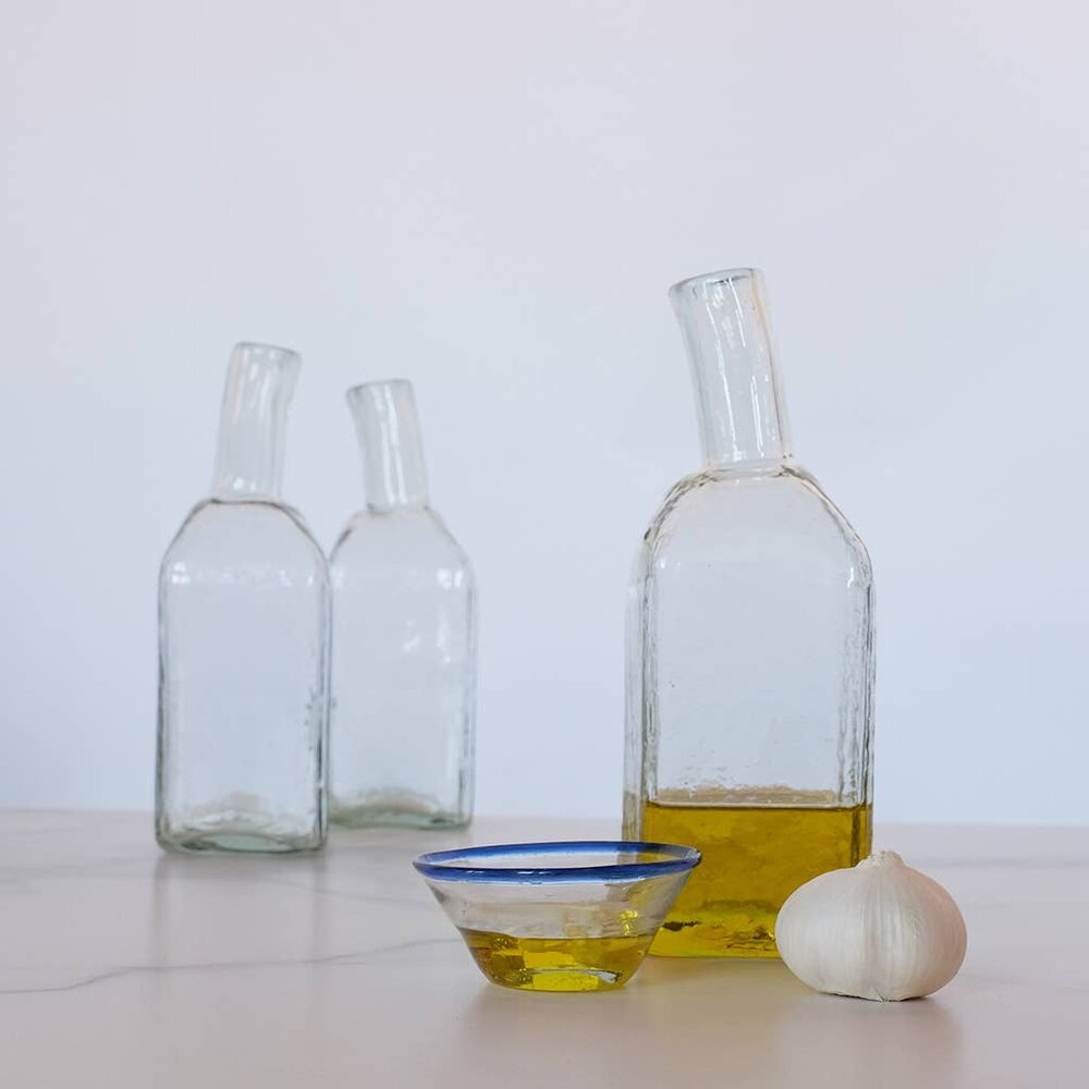 Crooked Neck Glass Bottle