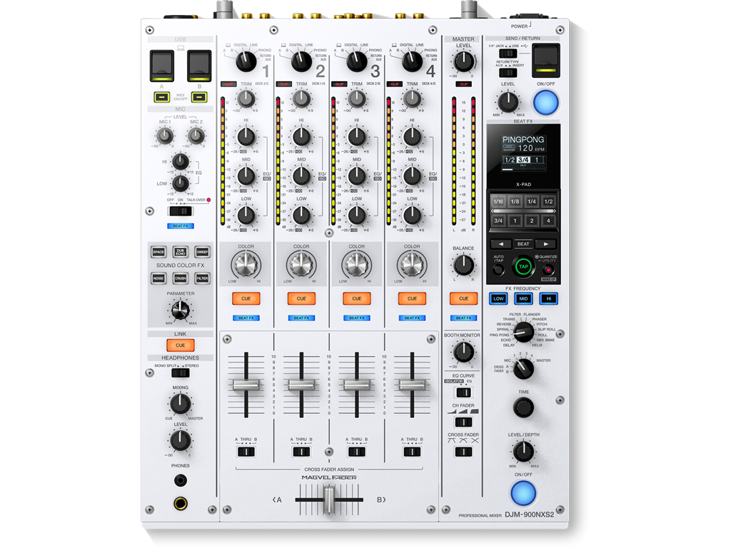 Pioneer DJM-900NXS2, 4-channel mixer