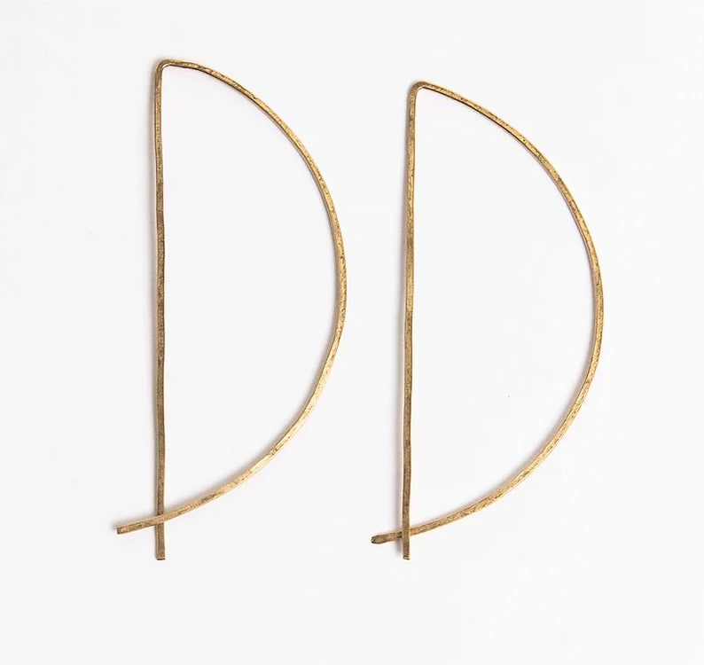 Gold Filled Half Circle Hoops