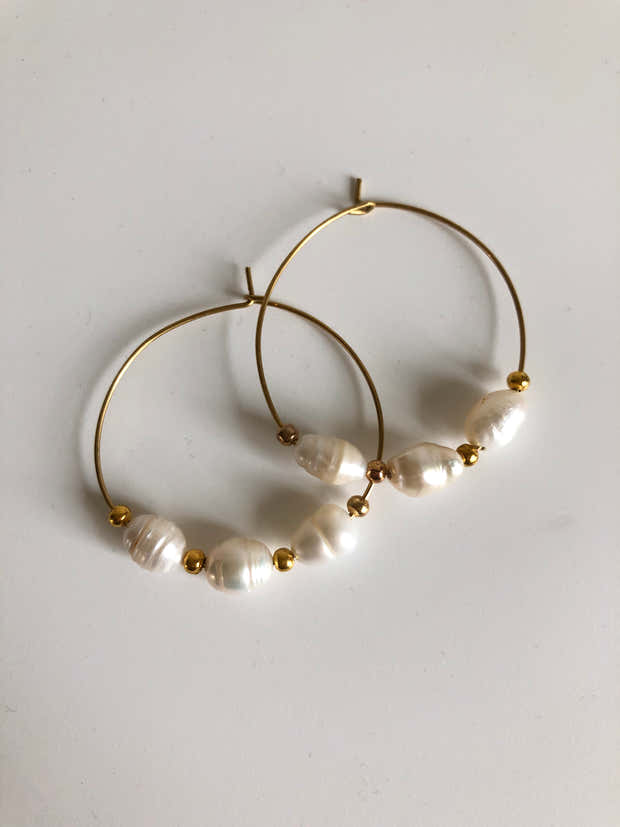 Pearl Hoops