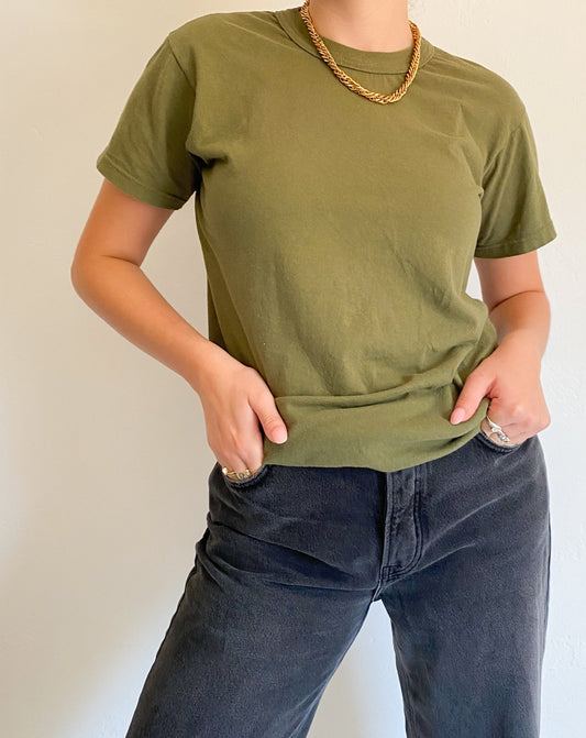 Vintage Army Green Tee