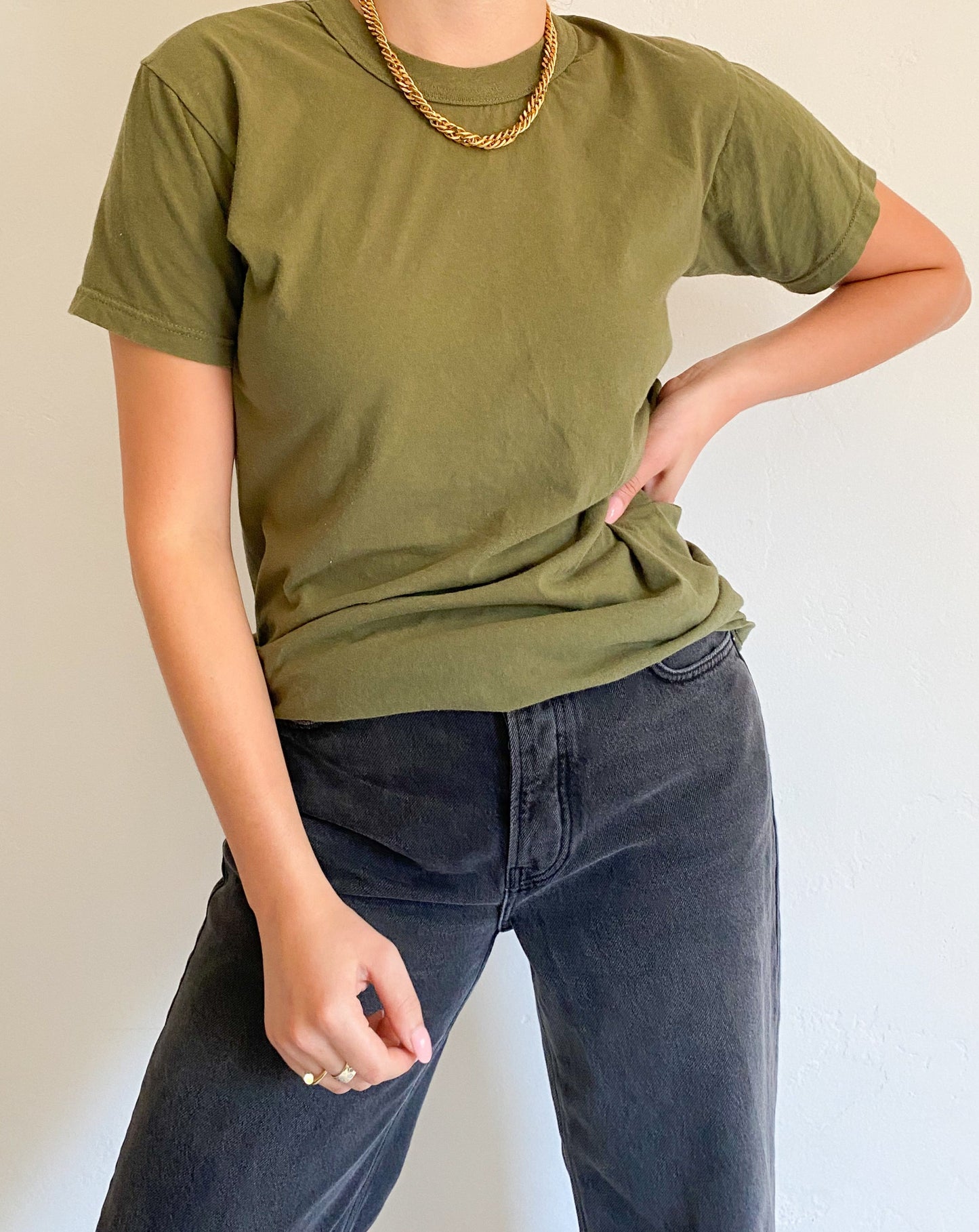 Vintage Army Green Tee