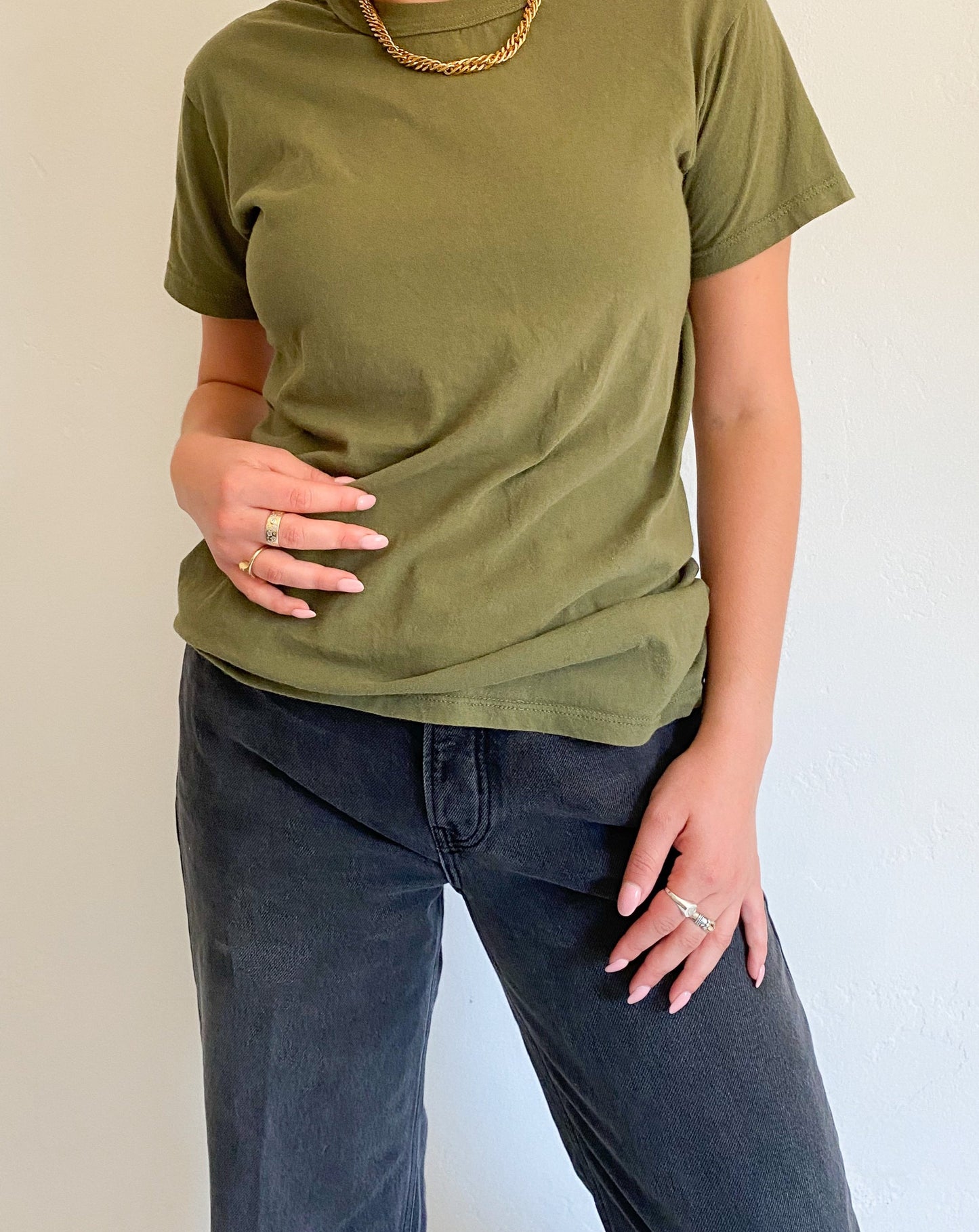 Vintage Army Green Tee
