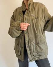 Load image into Gallery viewer, Rare Pan Am Army Green Puffer Jacket
