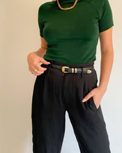 Load image into Gallery viewer, Vintage 90s Green Short Sleeve Turtleneck
