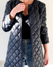 Load image into Gallery viewer, Black Quilted Puffer Coat
