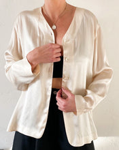 Load image into Gallery viewer, Vintage Cream Silk Blouse
