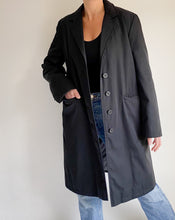Load image into Gallery viewer, Vintage Black Trench Coat
