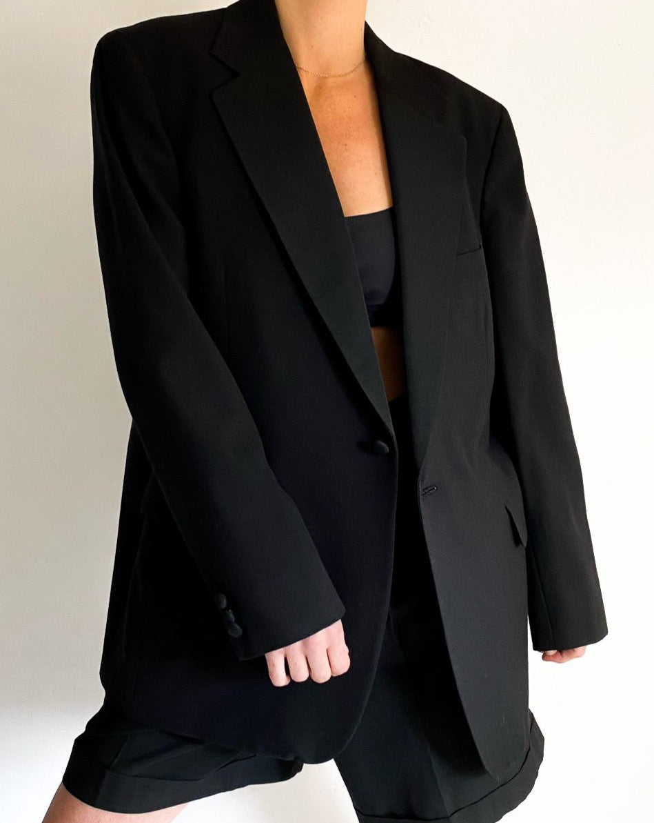 Vintage Neiman Marcus Oversized Black Blazer