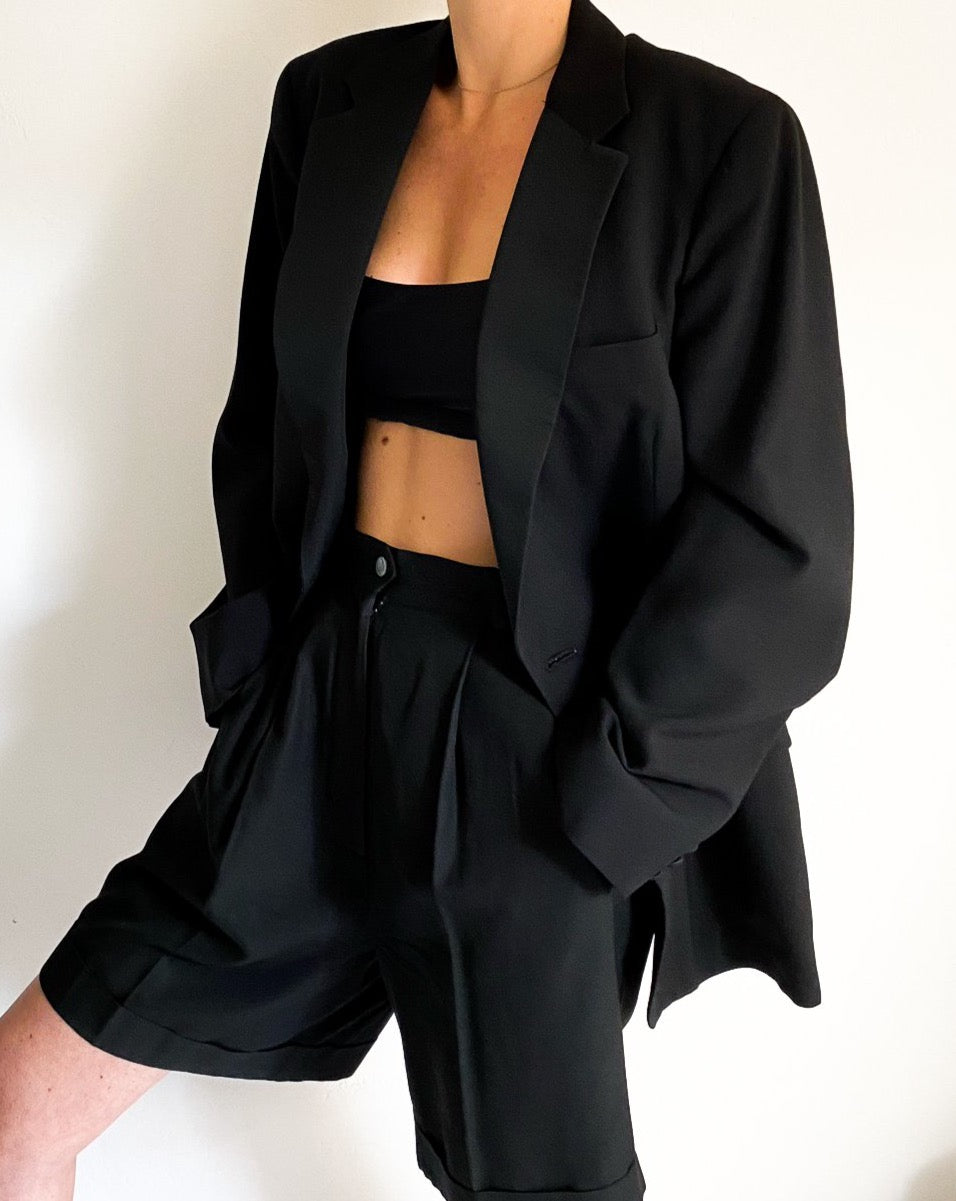 Vintage Neiman Marcus Oversized Black Blazer