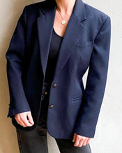 Load image into Gallery viewer, Vintage Classic Navy Blazer
