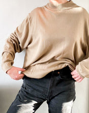 Load image into Gallery viewer, Vintage Camel Mock Neck Sweater
