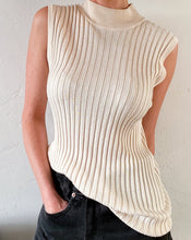 Load image into Gallery viewer, Vintage Cream Silk Sleeveless Knit
