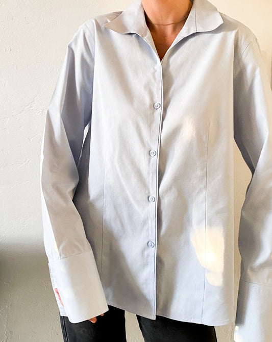 Vintage Light Blue Button Collar Shirt