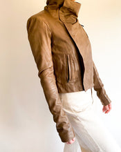 Load image into Gallery viewer, Veda Brown Leather Jacket
