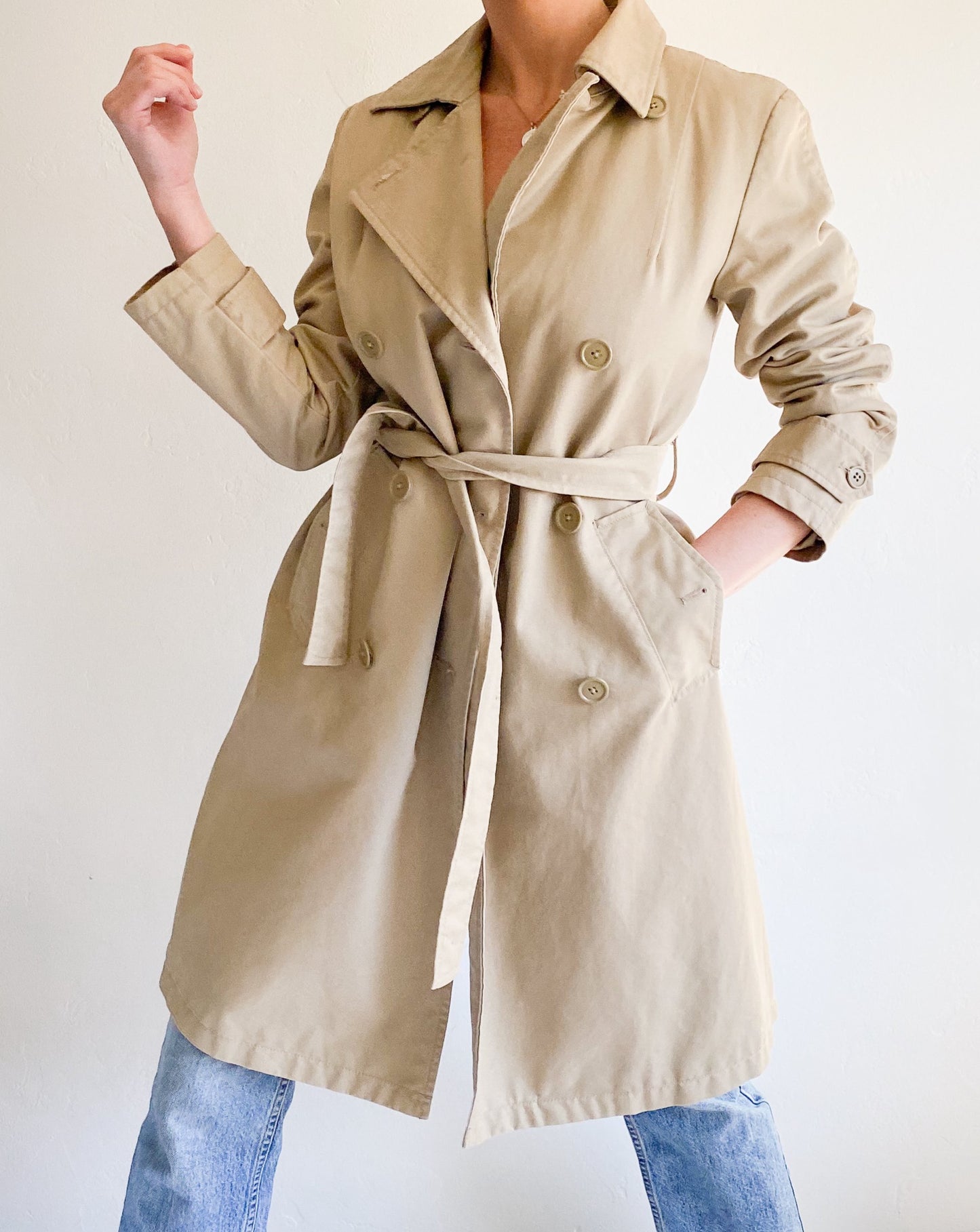 Vintage Gap Beige Trench Coat