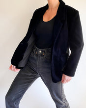 Load image into Gallery viewer, Vintage Black Velvet Blazer
