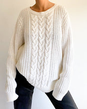 Load image into Gallery viewer, Vintage Nautica White Cable Knit Sweater

